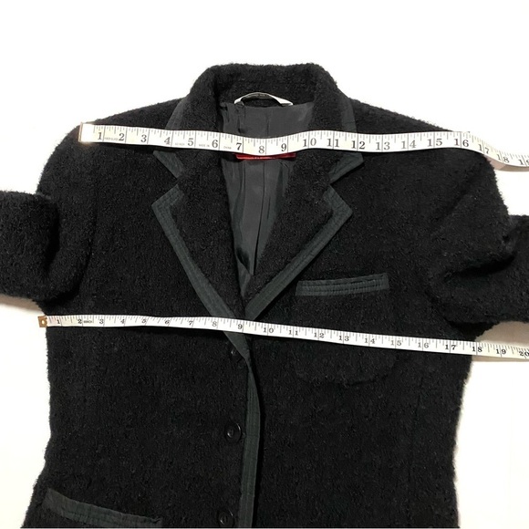Prague II Italian Black Tuxedo Blazer Jacket Size 6 Sherpa Business Casual - Picture 13 of 16